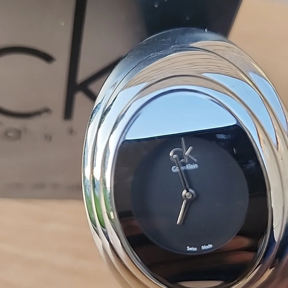 Calvin Klein Mound Women's Black and Silver Watch